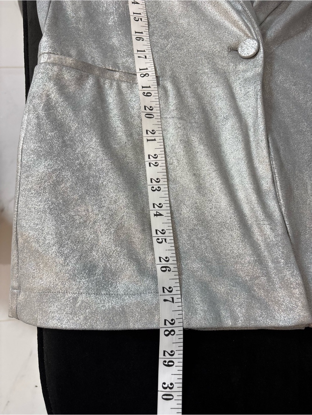 Zara Silver Metallic Blazer Jacket R1 - Picture 16 of 16